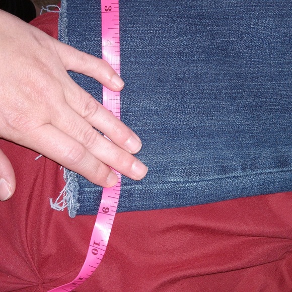 Dollhouse Boot Cut Blue Jeans Punk Metal Bar Hook And Eye Closure Raw Hem 5/6 - Picture 13 of 15